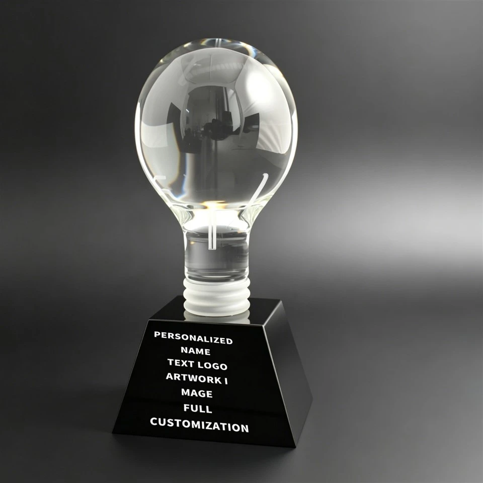 Clear Bulb Black Base Corporate Award factory