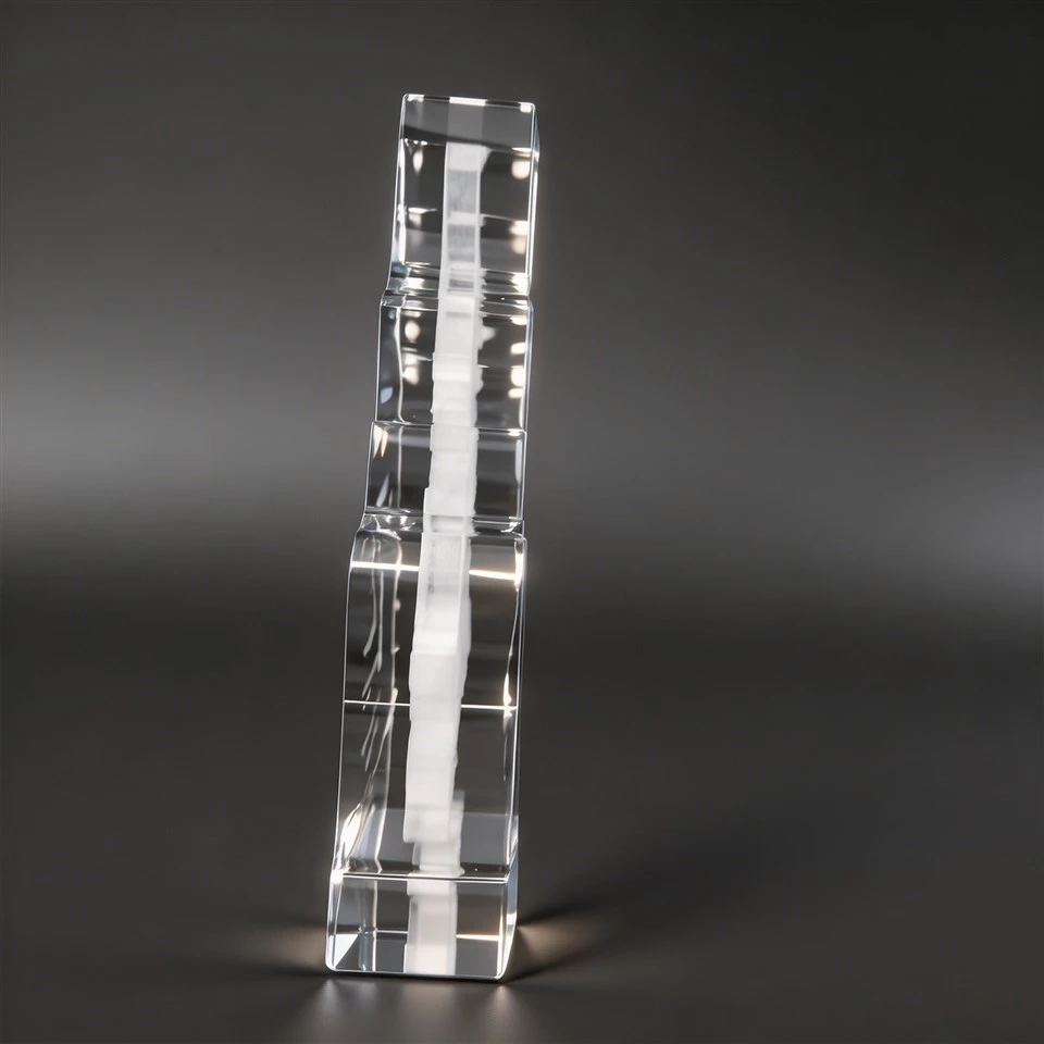 Snow Mountain Cutout Crystal Plaque Trophy factory